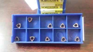 10pcs WCMX030208FN ACZ330 CNC blade FOR U Drill Indexable blade - Picture 1 of 4