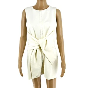 Ted Baker London Damen Beige Krawatte Vorne Ärmelloses Kleid Größe 3/M - Bild 1 von 11