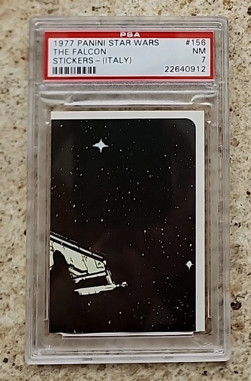 1977 PANINI STAR WARS THE FALCON STICKERS ITALY #156 PSA 7 NM RARE POP 1 - Image 1 of 3
