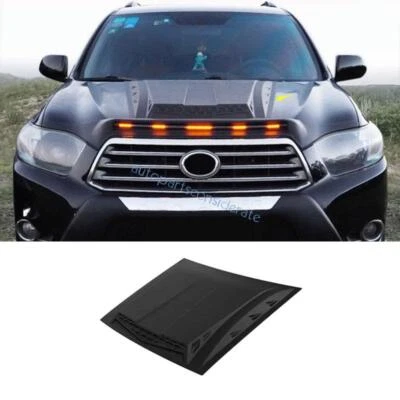 Cubierta de protección del capó del motor ABS negra para Toyota Highlander 2008 2009 2010 Foto 1 de 4