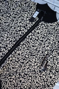 Belldini Cardigan schwarz und camel Blumen Damen M durchgehender Reißverschluss Strassverzierung - Bild 1 von 9