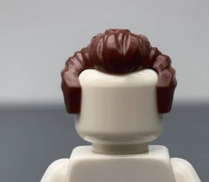 LEGO Reddish Brown MINIFIGURE HAIR Short Swept Back Sideburns Widow's Peak x1 - Picture 1 of 8