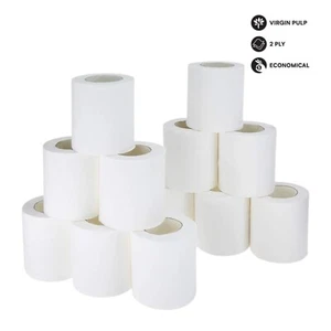 Toilet Rolls 2ply Quilted Tissue Paper Soft Luxury Roll White Embossed Bulk Buy - Picture 1 of 12