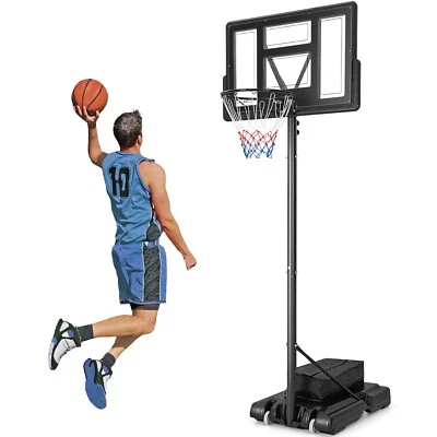COSTWAY Basketballkorb Outdoor Basketballständer 135-305 cm höhenverstellbar mit 2 Netze