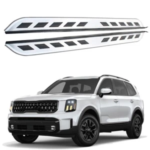 Barra de pedal de escalón lateral fija de 2 piezas para KIA Telluride 2020-2024 - Imagen 1 de 7