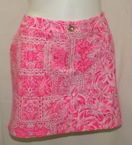 Lilly Pulitzer Colette Knit Skort Pinata Pink New Blooms 010550 Sz 12 NWT - Picture 1 of 9