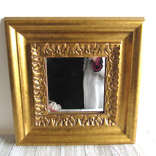 Vintage Mirror in Wooden Gold Frame USA Hollywood Italian Ornate