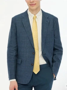 J Crew Men's Blue Linen Thompson Blazer Jacket Size 38R Lightweight NEW NWT $298 - Picture 1 of 12