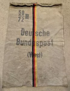 "Bolso de correo grande de lona DEUTSCHE BUNDESPOST de colección 28 x 46"" años 60" - Imagen 1 de 6