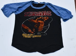 Original Scorpions Love at First Sting 1984 Tour Vintage baseball t-shirt jersey - Picture 1 of 5