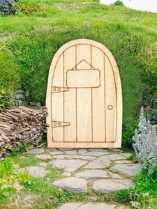 10Pcs Fairy Door Wooden Garden Doors Craft Mini Window Fairy House DIY - Picture 1 of 10