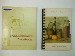 2 VTG Cookbooks Young Homemakers & Title Wording In This Space Recipe Book 1974 - Picture 1 of 10