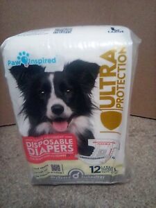 Paw Inspired Disposable Dog Diapers | Female Dog Diapers Ultra Protection | for