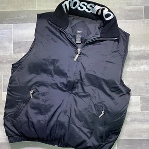 Y2K Down Puffer Vest Mossimo Mens Large Black Nylon Insulated Jacket Warm Winter - Picture 1 of 10