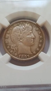 1897 S BARBER QUARTER. LOW MINT COIN. VF++. . - Picture 1 of 3