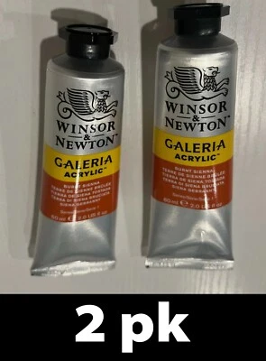 2pk Winsor & Newton 2120-074 Galeria Acrylic Paint, Burnt Sienna 2 oz each - Image 1 of 4