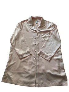 Cabernet Sleepwear Nightgown Pajama Shirt Light Pink Champagne Button Up L EUC - Picture 1 of 4