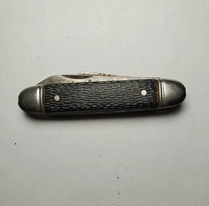 Vintage The Ideal U.S.A. Pocket Knife Black Three Blades - Picture 1 of 4