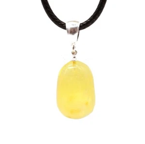 Zitronenfarbener baltischer Bernstein Amulett Anhänger 45 - Bild 1 von 11