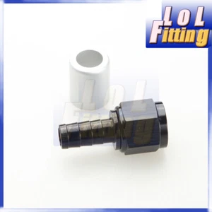 10AN -10AN AN10 ProClassic Crimp On Hose End Straight End Aluminum Black - Picture 1 of 3