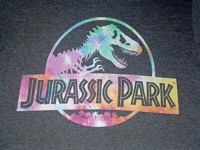 JURASSIC PARK WORLD FLOWERY COLORFUL BRIGHT DINOSAUR LOGO T-REX SIZE: MEDIUM - Image 1 of 4