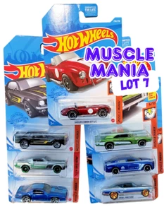Hot Wheels Muscle Mania, Lot of 7, Shelby Cobra, Dodge Charger, Zamac Mustang - Picture 1 of 2