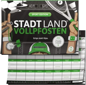 STADT LAND VOLLPFOSTEN - SPORT EDITION - Grips statt Gips 50 Blatt DIN A4 Fluss - Bild 1 von 3