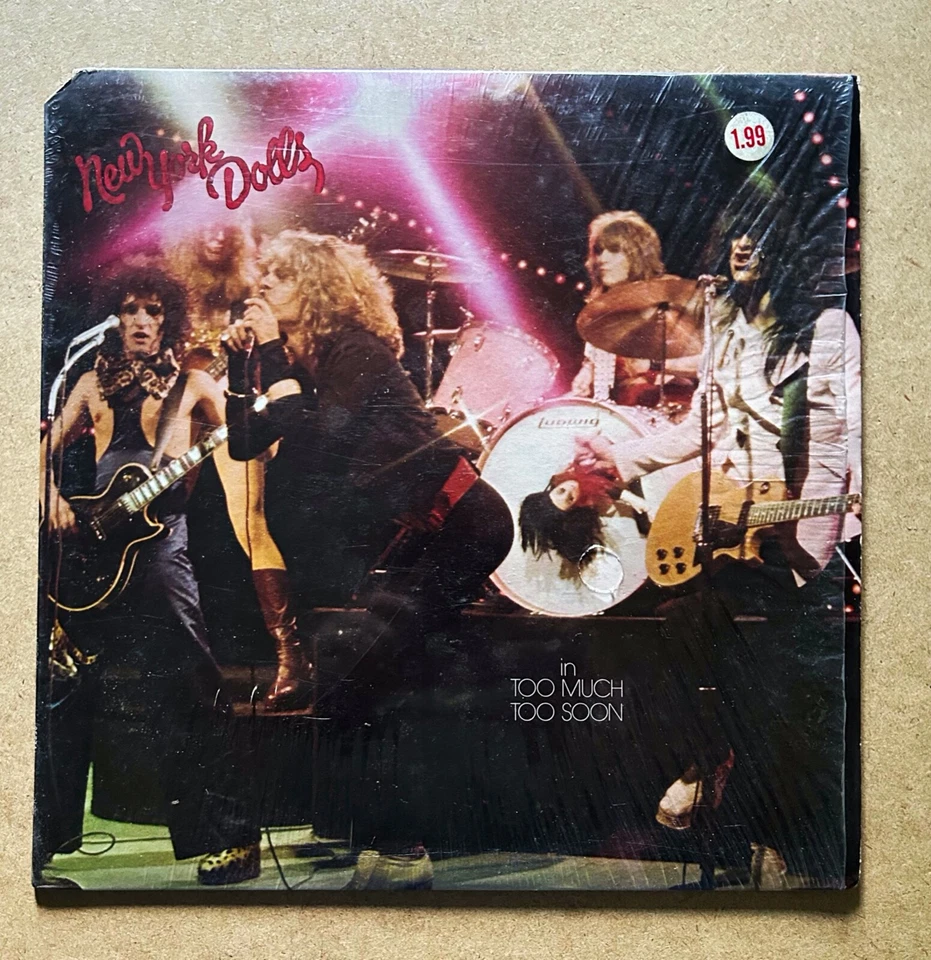 New York Dolls TOO MUCH TOO SOON Original RARE Capitol Records Club Press Shrink Foto 1 de 4