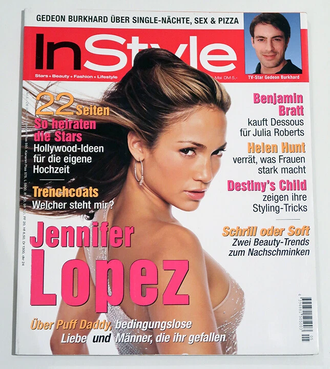 InStyle Magazine Jennifer Lopez JLO Cover German May 2001 No Mailing Label - Image 1 of 1