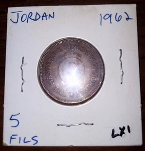 Jordanien 1962 5 Fil Münze; Historische Münze aus dem Nahen Osten und KOSTENLOSER VERSAND!! - Bild 1 von 2