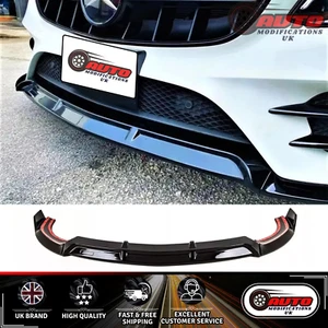 Mercedes E Class E43 E53 W213 AMG Line Front Splitter Spoiler Lip Gloss Black - Picture 1 of 10