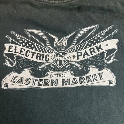 Detroit Eastern Market Electric Park Tattoo Pocket T-Shirt Vintage EPT Large - Image 1 of 4