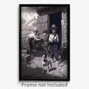 Norman Rockwell - Slim Finnegan Print 11x17 Kunst Poster - Bild 1 von 1