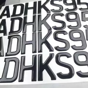 14 x 3D Gel Letters for Number Plates Car Registration Plate Digits - Picture 1 of 8