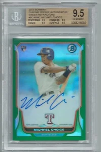 2014 BOWMAN CHROME RC PROSPECTS AUTO GREEN REFRACTOR MICHAEL CHOICE /20 BGS 9.5 - Picture 1 of 1