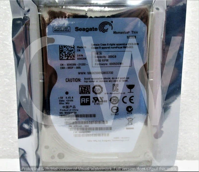 9ZV142-034 Seagate MOMENTUS THIN 320GB 7.2K RPM 3Gb/s 2.5" SATA HDD Hard Drive - Image 1 of 2