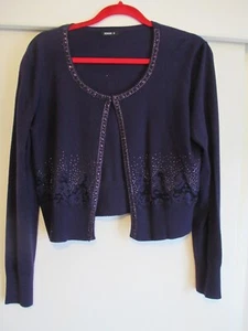 Beautiful Roman Purple Cropped Cardigan - Size 14 - Bild 1 von 10