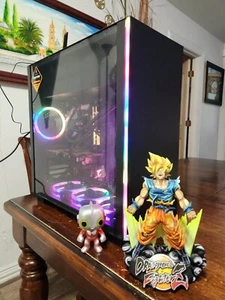 T2M Custom 1440P/4K Gaming PC 6-Core Ryzen 5 32GB 512GB WiFi BT RX 5700 XT W11H - Picture 1 of 16