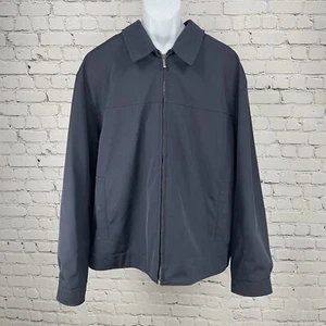 London Fog Navy Lightweight Zipped Collar Pockets Rain Jacket Men’s Size 2XL - Picture 1 of 9