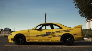 FAST AND FURIOUS FITS NISSAN SKYLINE R33 GT-R VINYL DECAL SIDE HOOD CAR - Foto 1 di 3