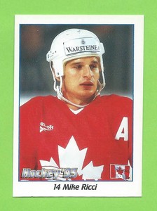 1995 Panini Hockey World Championship '95 #14 Mike Ricci Canada