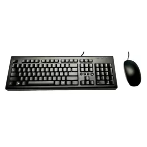 HP Kabelgebundene Tastatur Maus Set QWERTZ Layout Italienische Lokalisierung USB Schwarz - Bild 1 von 4