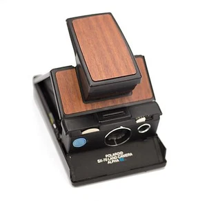 Polaroid SX-70 Black Body - Cherry Wood Replacement Cover - Picture 1 of 6