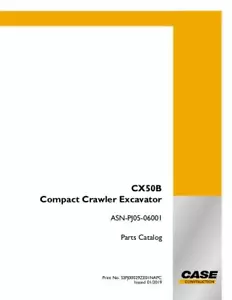 CASE CX50B CATALOGO PARTI ESCAVATORE CINGOLATO COMPATTO - Foto 1 di 1