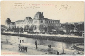 TOULOUSE 31 La Gare Matabiau animierte Postkarte unzirkuliert geschrieben 1916 - Bild 1 von 2