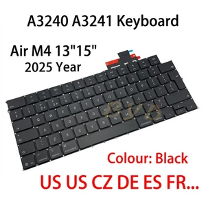 Neu 2025 M4 A3240 A3241 Tastatur für MacBook Air 13" 15" US UK französisches Layout - Bild 1 von 34