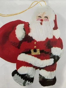 Kit de adornos navideños de punta de aguja vintage de Papá Noel con saco 4 pulgadas sin trabajar - Imagen 1 de 15