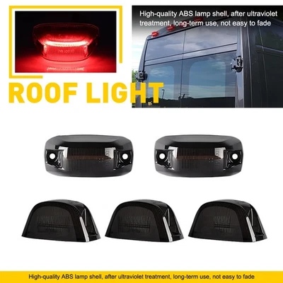 5x For Ram 2014-2023 ProMaster 1500 2500 3500 Cab Roof Running Lights Red Smoked - Image 1 of 4