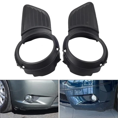 2pcs Front Fog Light Lamp Bezel Cover Black 52128-08030 For Toyota Sienna 11-17 - Image 1 of 4