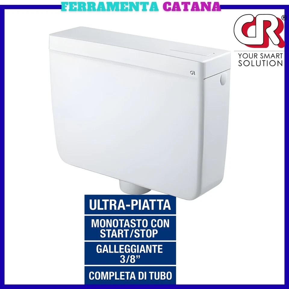 cassetta scarico per wc esterna risciacquo sciacquone vaschetta da bagno a zaino - Immagine 1 di 3